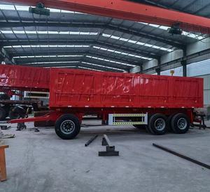 รถพ่วงแบบมีผนังด้านข้าง 2/3/4 เพลา <span class=keywords><strong>ราคา</strong></span>ประหยัด รับน้ำหนัก 40-100 ตัน พร้อมรางลากและเสาเข็ม - Product Image 6