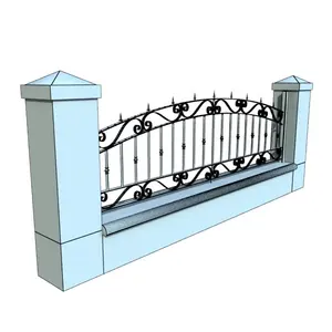 wrought iron villa and garden fence