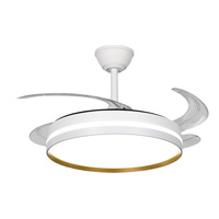 Ventilateur de plafond LED personnalisé de 42 pouces pour salon, salle à manger, chambre à coucher, avec lumière intégrée, spectre complet, protection des yeux