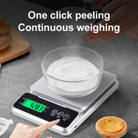 Balance de cuisine numérique de haute précision en acier inoxydable, 1-10 kg, 1 g, pour légumes, herbes, pâtisserie, en stock