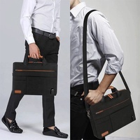Maletín para Portátil Impermeable de Fabricante OEM, Bolsa para Computadora Portátil con Cargador USB, Bolsa de Hombro Ejecutiva para Hombre