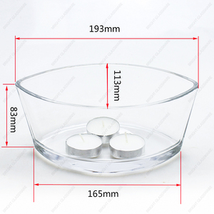 Venta al por mayor de velas perfumadas de lujo, portavelas de cristal, claro, vacío, 450mL, forma de <span class=keywords><strong>barco</strong></span> ovalada, tarros de cristal con tapa de MDF - Product Image 5