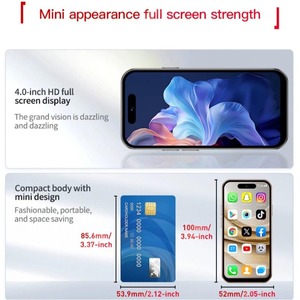 Onemyth สมาร์ทโฟน M17 PRO MINI 4G Dual SIM 4 "HD โทรศัพท์มือถือ2000mAh 2GB + 16GB 12.0 <span class=keywords><strong>Android</strong></span> Play Store โทรศัพท์มือถือขนาดเล็ก <span class=keywords><strong>Face</strong></span> ID - Product Image 3
