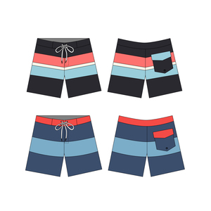 Wholesale Custom Printed Quick Drying Waterproof 4-way Stretch Surfing Beach Board Shorts Adjustable Waist Swim <b>Trunks</b> for <b>Men</b> - Product Image 5