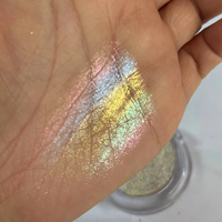 Fard à paupières arc-en-ciel avec logo personnalisé, surligneur, poudre lumineuse pour le maquillage des yeux de fête, pour les tons de peau clairs et foncés