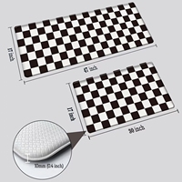 Tapis de cuisine anti-fatigue moderne et minimaliste à motif floral de 10 mm |   Ensemble de tapis de cuisine antidérapants, imperméables et lavables (2 pièces)
