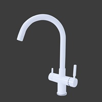 Mélangeur d'évier de cuisine à cinq voies avec robinet à bec en laiton pour systèmes de filtration ou de purification Robinet d'eau scintillante 5 en 1