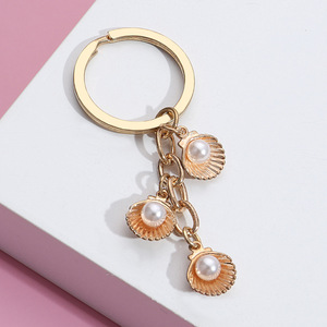 Nhà Sản Xuất Móc Chìa Khóa Phong Cách Baroque Kỳ Nghỉ Bãi Biển Mùa Hè Móc Chìa Khóa Ba Lô Mặt Dây Chuyền Ngọc Trai Vỏ Sò Sao Biển Nàng Tiên Cá - Product Image 5