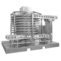 Ligne de machines de friture profonde automatique continue pour galettes de pommes de terre, nuggets de poulet, galettes de viande, tartes à la viande, pour KFC