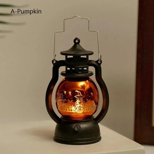 New Halloween Decoration Retro LED Lamp Halloween Hanging Ornaments Light Creative Pumpkin Witch <b>Small</b> Oil Lamp <b>Lantern</b> - Product Image 4