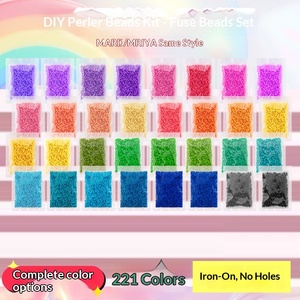 Lot de recharge de perles fusionnelles 304 multicolores de 2,6 mm, 1000 pièces, Perler Beads DIY en sachet - Product Image 3