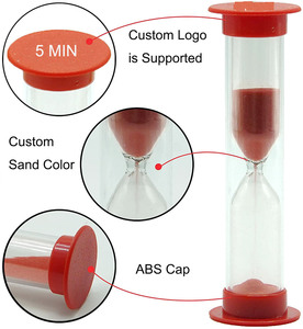 Reloj de Arena Moderno con Logotipo Personalizado, Mini Reloj de Arena de Vidrio y Plástico, Temporizador de 1, 2, 3, 4, <span class=keywords><strong>5</strong></span> y 10 Minutos para Juegos de Mesa y Cocina - Product Image 3
