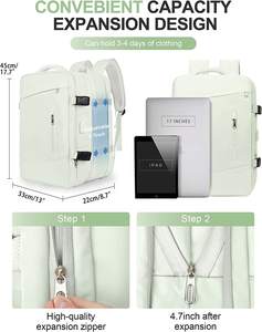 Mochila de Viaje Grande Personalizada para Mujer, Impermeable, Informal, para Deportes al Aire Libre, con Puerto de Carga USB y Compartimento para Zapatos - Product Image 2