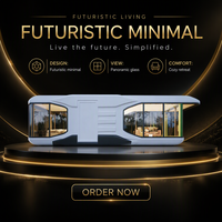 Maison préfabriquée de luxe moderne de 30 pieds en acier, capsule de couchage extérieure, cabine d'hôtel, design de capsule spatiale pour usage domestique