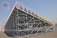 Gradins modulaires portables en métal à plusieurs niveaux avec rampes de sécurité pour concerts en plein air, festivals, événements sportifs