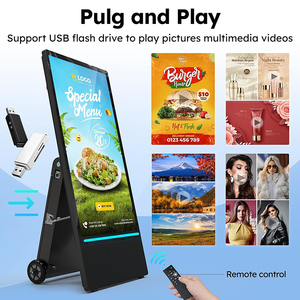 Portatile all'aperto IP55 impermeabile Android 32/43 pollici pieghevole pubblicità <span class=keywords><strong>Digital</strong></span> <span class=keywords><strong>Signage</strong></span> LCD Poster con batteria alimentata - Product Image 3