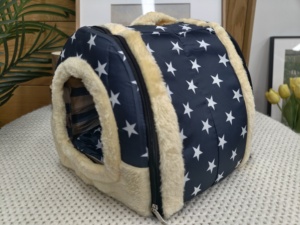 Cama para Animais de Estimação em Pelúcia Macia com Estampa de Estrelas, Tamanho Quente e Confortável, Removível - Product Image 6