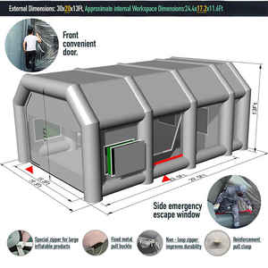 Cabina de <span class=keywords><strong>pintura</strong></span> inflable con soplador, cabina de pulverización inflable, cabina de <span class=keywords><strong>pintura</strong></span> portátil para coche, tienda para garaje de coche - Product Image 6