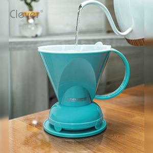 Clever Dripper - Filtro de Café Reutilizable Compacto de Material de Grado Alimenticio, Color Azul Cremoso, de Preparación Rápida, para Oficina, Despensa, Salón del Personal - Product Image 3