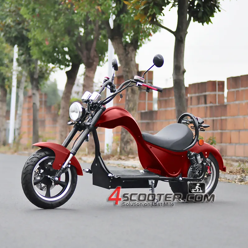 Super Goedkope Citycoco 60 V Italiaanse Elektrische Scooter Houten Dek Elektrische Scooter 2000 W Achterwiel