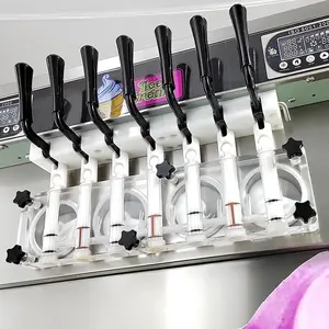Machine à crème glacée de haute qualité pour la préparation de crèmes glacées molles, automatiques et yaourts glacés, avec maintien au frais sur nuit, 7 saveurs - Product Image 4