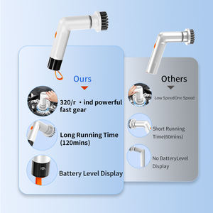 Cepillo de limpieza eléctrico pequeño multifuncional 4 en 1, Cepillo giratorio recargable por USB para zapatos, depurador giratorio inalámbrico para cocina y baño - Product Image 4