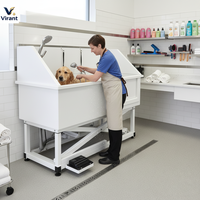 Baignoire pliable multifonction VIRANT VLT-X-TB pour animaux de compagnie, best-seller, pour chats et chiens, avec élévateur électrique et revêtement en poudre