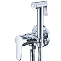 Ensemble de pistolet de pulvérisation pour bidet mural en laiton avec tuyau flexible de 120 cm, eau chaude et froide pour salle de bain
