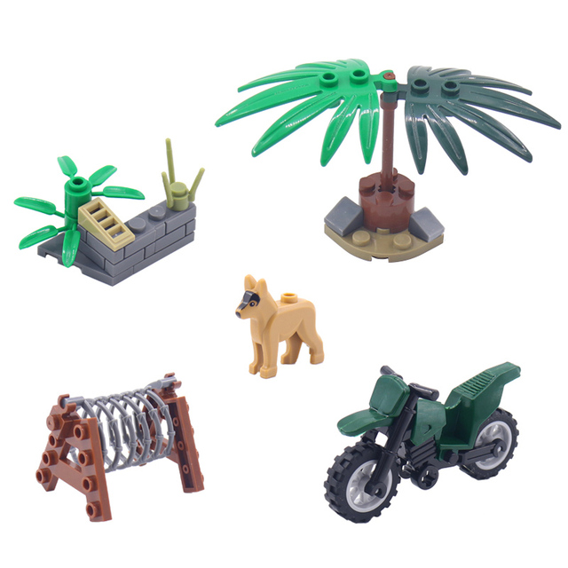 Wholesale Bulk Kit Mini Equipment Gear Pieces Accessories War Figure Play Set Battlefield Accessories DIY Toy Building Block Set