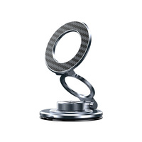 Support de téléphone pour voiture, support magnétique en métal ultra fin, pliable, à ventouse, compatible avec les smartphones