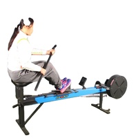 Rameur coloré pour enfants avec siège confortable, résistance réglable, équipement de fitness cardio, machine d'exercice pour tout-petits à domicile
