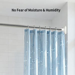 <span class=keywords><strong>Tringle</strong></span> télescopique en acier inoxydable renforcé et épaissi <span class=keywords><strong>sans</strong></span> perçage pour rideaux, séchage de vêtements sur balcon, rideaux de douche - Product Image 2