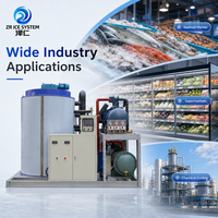 Machine à glace en flocons industrielle en promotion, capacité 5 tonnes 10 tonnes pour crevettes et fruits de mer, compresseur Bitzer, livraison rapide