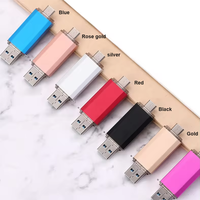 Flash Drive USB 2.0 Logam Grosir Baru dengan Logo Kustom 16GB Antarmuka Tipe-C Tanpa Enkripsi Garansi 1 Tahun untuk Hadiah Bisnis