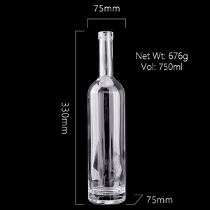 زجاجة نبيذ مخصصة عالية الوضوح سعة 750 مل: تبرز لون النبيذ للتقديم الأنيق - Product Image 4