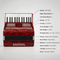 Accordéon pour enfants débutants à 25 touches et 12 basses, accordéon léger avec cadre en érable, OEM personnalisé