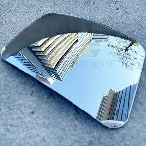 Goodsense plástico vidro quadrado sem moldura tráfego retangular 360 graus prata acrílico concave e convexo fabricante