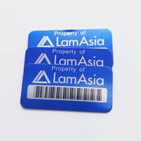 Etiquetas de Código de Barras de Aluminio Anodizado Personalizadas, Impresión por Serigrafía, Adhesivo 3M300, Ecológicas, para Uso en Exteriores