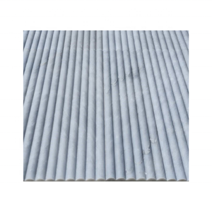 Bardiglio Afyonหินอ่อนสีเทาFluted Bullnosed Wallโต๊ะรับประทานอาหารเคาน์เตอร์บาร์ตกแต่งตกแต่งหรูหราตุรกีขายส่ง - Product Image 1