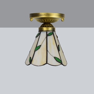 Tiffany Corridor Plafondlamp Europese Groene Glazen Knop Slaapkamer Plafondlamp Balkon Gang Portiek Plafond Verlichtingsarmaturen - Product Image 2