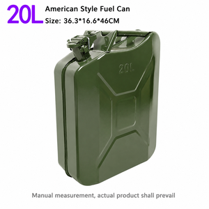 <span class=keywords><strong>Bidon</strong></span> métallique de 20 L de style américain, réservoir de carburant portable pour diesel et <span class=keywords><strong>essence</strong></span>, pour voiture, camion, canister d'urgence - Product Image 1