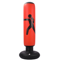 Sac de frappe gonflable en PVC durable personnalisable de 160 cm pour l'entraînement à domicile, cible de boxe avec logo