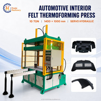 Otomotiv İç Döşeme Keçesi ve Ses Yalıtım Parçaları için Özel Dört Kolonlu Servo Hidrolik Termoform Presi