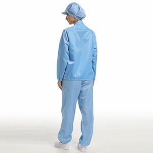 再利用可能洗濯可能食品ワークショップ作業用ポリエステル炭素繊維静電気防止クリーンルームジャケットユニフォーム<span class=keywords><strong>ESD</strong></span>スモックスーツ - Product Image 3