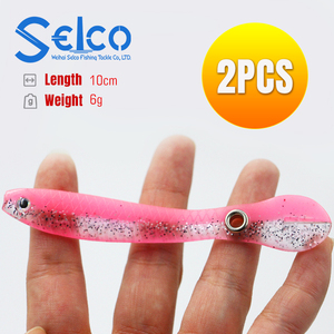 Selco <span class=keywords><strong>Tpr</strong></span> 10Cm 6 Gramos Mega Bass Lure Zander Swim Shad Lure Goma suave Colorido Bionic Small Loach Shape Sof - Product Image 1