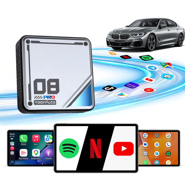 Latest 4G Wireless CarPlay AI Box Android 13 System 8GB 128GB Smart Multimedia Video Adapter for Original Wired CarPlay Cars