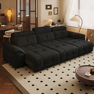 2025 कार्यात्मक इलेक्ट्रिक सोफा लिविंग रूम रिक्लियर बुद्धिमान आवाज रिट्रेटेबल एक्सटेंडेबल कंवर्टिबल एक सीट लेवरेंस - Product Image 1