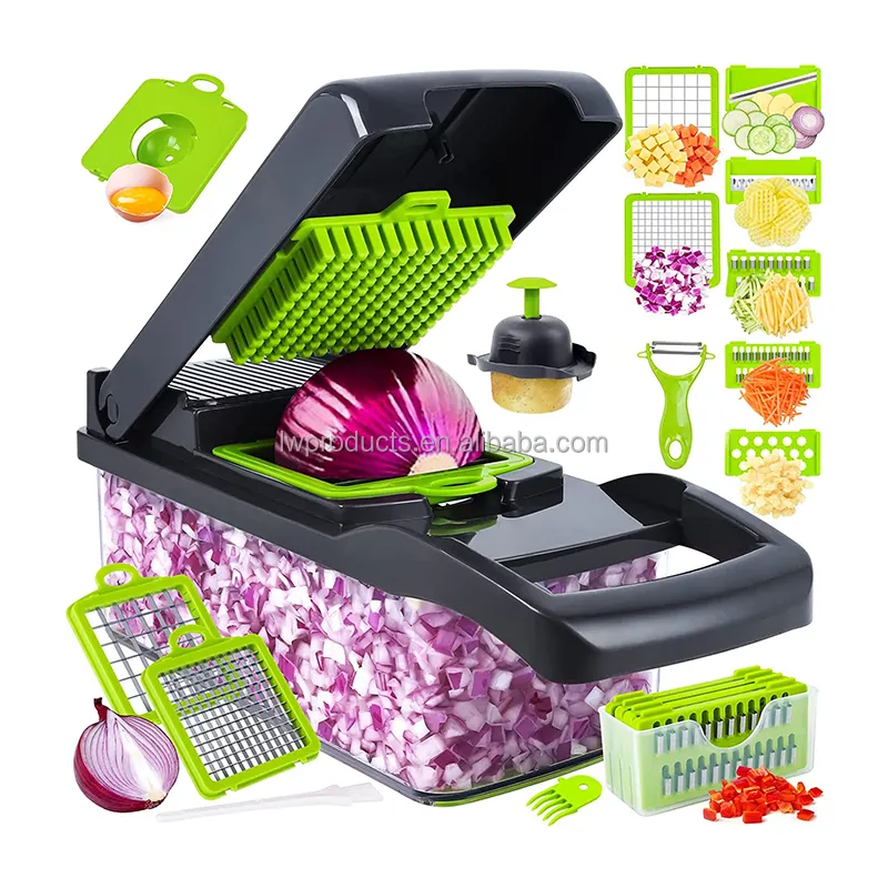 2024 Kitchen Accessories Multi Chopper Dicer Manual Hand Onion Slicer Salad Veggie Chopper Vegetable Cutter Vegetable Chopper