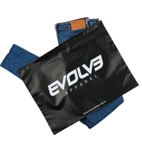 Sac à fermeture éclair en PE translucide givré, imprimé personnalisé, pour cravate à cheveux, trousse à crayons, sac en Film plastique
