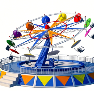 Manège Commercial Paratrooper Ride pour Parc d'Attractions Thème Moyen-Orient, avec Double Chaise Volante et Twister Volant - Product Image 1